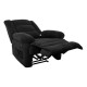 Ε971,3Μ JULIA Massage Πολυθρόνα Relax Σαλονιού - Καθιστικού, Ύφασμα Μαύρο