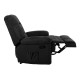 Ε971,3Μ JULIA Massage Πολυθρόνα Relax Σαλονιού - Καθιστικού, Ύφασμα Μαύρο