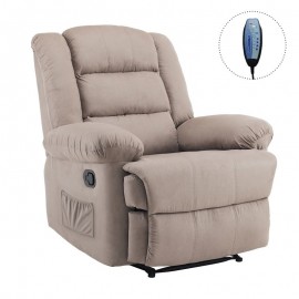 Ε971,4Μ JULIA Massage Πολυθρόνα Relax Σαλονιού - Καθιστικού, Ύφασμα Cappuccino