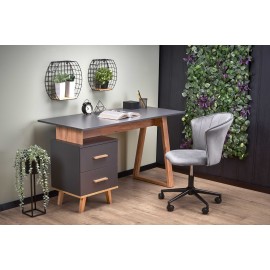 60-31041 SERGIO, desk, anthracite matt - wotan oak
