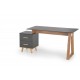 60-31041 SERGIO, desk, anthracite matt - wotan oak