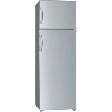 Davoline RF 220 SLV NE Δίπορτο Ψυγείο 206lt Υ143xΠ54.5xΒ55.5cm Inox E