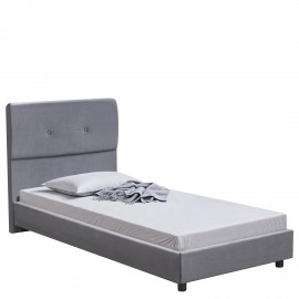 14920018 Κρεβάτι Μονό ArteLibre TAMAHAWK Γκρι Ύφασμα Για Στρώμα 90x200cm