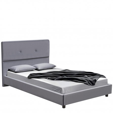 14920019 Κρεβάτι Ημίδιπλο ArteLibre TAMAHAWK Γκρι Ύφασμα Για Στρώμα 120x200cm