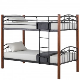 14920029 Κουκέτα ArteLibre KETCHUM Μαύρο/Καρυδί Για Στρώμα 90x190cm