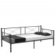14920032 Καναπές Κρεβάτι ArteLibre CIMARRON Μαύρο Μέταλλο Για Στρώμα 90x190cm