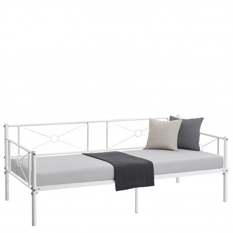 14920033 Καναπές Κρεβάτι ArteLibre CIMARRON Λευκό Μέταλλο Για Στρώμα 90x190cm