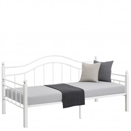 14920036 Καναπές Κρεβάτι ArteLibre PECOS Λευκό Μέταλλο Για Στρώμα 90x190cm