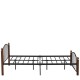 14920038 Κρεβάτι Ημίδιπλο ArteLibre LARAMIE Μαύρο/Καρυδί Μέταλλο Για Στρώμα 120x200cm