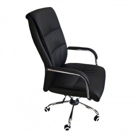 14750002 Καρέκλα Γραφείου ArteLibre PAISLEY Μαύρο PU 74x63x115-123cm Μαύρο