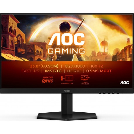 AOC 24G42E IPS HDR Gaming Monitor 23.8" FHD 1920x1080 180Hz με Χρόνο Απόκρισης 1ms GTG