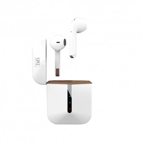 Ακουστικά Bluetooth με θήκη φόρτισης EBZIPPWH TNB λευκά