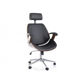 80-3738 FOTEL OBROTOWY KANSAS CZARNY EKOSKÓRA