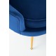 Πολυθρόνα μπλε βελούδινη AMORINITO 83Χ77Χ45 DIOMMI 60-20319
