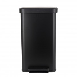 01-31985 ESTIA ΚΑΔΟΣ ΑΠΟΡΡΙΜΑΤΩΝ FLATOP SOFT CLOSE 70lt ΜΑΤ ΜΑΥΡΟΣ