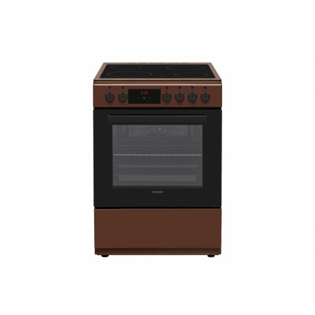 Hyundai HCVC25V-7261V/BR Κουζίνα 69lt με Κεραμικές Εστίες Π60εκ. Καφέ A