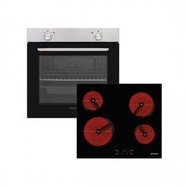 Pyramis PO78010008SIX Φούρνος άνω Πάγκου 78lt με Κεραμικές Εστίες PHC62430FMB Π59.5εκ. Inox