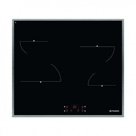 Pyramis Phc62410ifb Κεραμική Εστία με Πλαίσιο Αυτόνομη με Λειτουργία Κλειδώματος 58x51εκ.