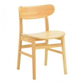 382-000008 Καρέκλα Lumnia pakoworld rubberwood σε φυσική απόχρωση 46x50x76εκ