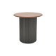 029-000351 Βοηθητικό τραπέζι Dovel pakoworld mdf σε καρυδί-μαύρη απόχρωση Φ50x50εκ