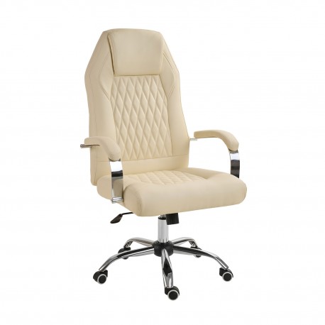 500-087 Kαρέκλα γραφείου Elda μπεζ 64 x 68 x 119-129 64x68x119-129 εκ.