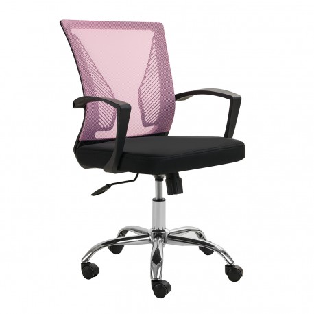 500-088 Kαρέκλα γραφείου Grace ροζ 57 x 58 x 93-102 57x58x93-102 εκ.