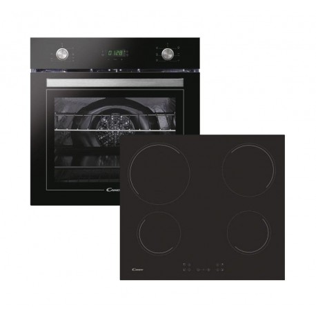 Candy PCT25CB+CH64CCB Φούρνος άνω Πάγκου 70lt με Κεραμικές Εστίες Π59.5εκ. Μαύρος A