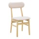 091-000017 Καρέκλα Gaborn  pakoworld σε φυσικό-μπεζ απόχρωση 47x47x81,5εκ