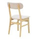 091-000017 Καρέκλα Gaborn  pakoworld σε φυσικό-μπεζ απόχρωση 47x47x81,5εκ