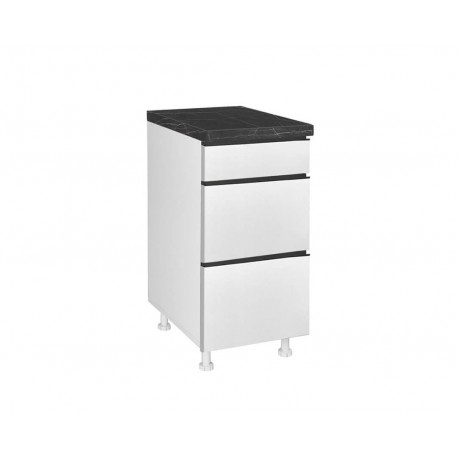 KD403FB80 Επιδαπέδια συρταριέρα κουζίνας LINA D40 3F B Λευκό 40x60x85εκ.