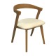 Ε7682,2 SANDRA Καρέκλα Τραπεζαρίας, Απόχρωση Φυσικό, Pu Εκρού