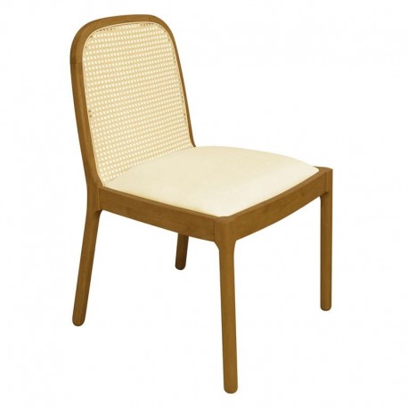 Ε7703,2 HENLEY Καρέκλα Τραπεζαρίας, Απόχρωση Φυσικό, Pu Εκρού