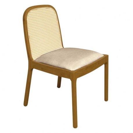 Ε7703,3 HENLEY Καρέκλα Τραπεζαρίας, Απόχρωση Φυσικό, Ύφασμα Sand Beige