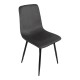 029-000406 Καρέκλα Grato pakoworld ύφασμα μαύρο-πόδι μαύρο μεταλλικό 45.5x53.5x88.5εκ