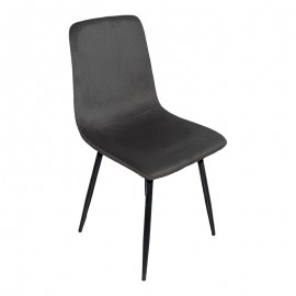 029-000406 Καρέκλα Grato pakoworld ύφασμα μαύρο-πόδι μαύρο μεταλλικό 45.5x53.5x88.5εκ