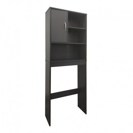 383-000002 Έπιπλο μπάνιου Tazien pakoworld σε ανθρακί απόχρωση 60x24x168.5εκ