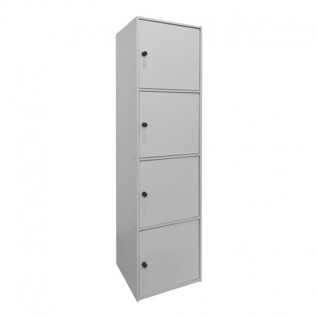 383-000013 Ντουλάπι-στήλη Gabino pakoworld σε λευκή απόχρωση 40x39x158εκ