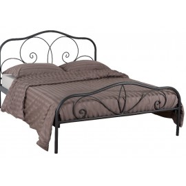 7733 ΡΑΛΛΙΑ ΚΡΕΒΑΤΙ ΜΕΤΑΛΛΙΚΟ ΜΑΥΡΟ ΔΙΠΛΟ ΕΛΛΗΝΙΚΗΣ ΚΑΤΑΣΚΕΥΗΣ ΓΙΑ ΣΤΡΩΜΑ 160Χ190ΕΚ. ΜΕ ΤΑΒΛΕΣ