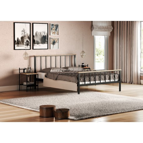 7761 ΤΟΝΙΑ ΣΕΤ ΚΡΕΒΑΤΟΚΑΜΑΡΑ 3ΤΕΜ. ΞΥΛΟ-ΜΕΤΑΛΛΟ ΓΙΑ ΣΤΡΩΜΑ 160Χ200ΕΚ. ΜΕ ΤΑΒΛΕΣ