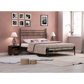 7707 ΕΝΤΟΣ ΚΡΕΒΑΤΙ ΜΕΤΑΛΛΙΚΟ ΜΑΥΡΟ ΔΙΠΛΟ ΕΛΛΗΝΙΚΗΣ ΚΑΤΑΣΚΕΥΗΣ ΓΙΑ ΣΤΡΩΜΑ 160Χ190 ΕΚ. ΜΕ ΤΑΒΛΕΣ