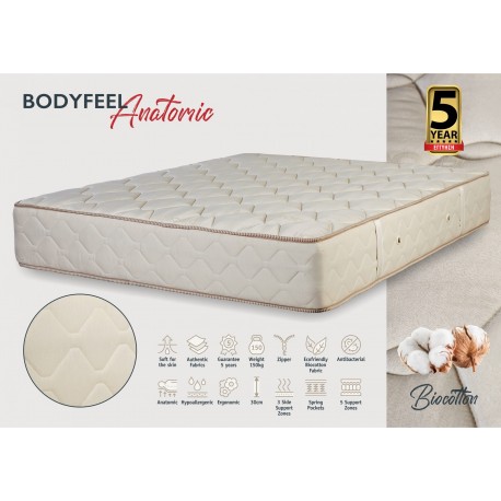 5436 KPS ΣΤΡΩΜΑ BODYFEEL ANATOMIC 170X190X30ΕΚ BIOCOTTON