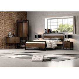 3264 KPS/ ΛΩΡΑ ΚΡΕΒΑΤΙ ΞΥΛΙΝΟ-ΜΕΤΑΛΛΙΚΟ ΔΙΠΛΟ ΕΛΛΗΝΙΚΗΣ ΚΑΤΑΣΚΕΥΗΣ ΓΙΑ ΣΤΡΩΜΑ 150Χ190 ΕΚ