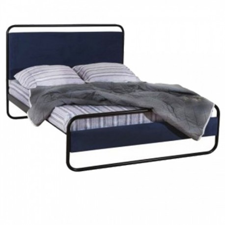 3188 KPS/ ΦΕΛΙΤΣΙΑ ΚΡΕΒΑΤΙ ΜΕΤΑΛΛΙΚΟ ΜΕ ΥΦΑΣΜΑΤΙΝΟ ΚΕΦΑΛΑΡΙ ΔΙΠΛΟ ΕΛΛΗΝΙΚΗΣ ΚΑΤΑΣΚΕΥΗΣ ΓΙΑ ΣΤΡΩΜΑ 150Χ190 ΕΚ