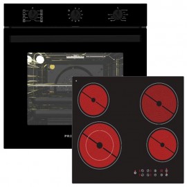 Princess FN26000POP + PS 55500 SET Φούρνος άνω Πάγκου 70lt με Κεραμικές Εστίες Π55.8εκ. Μαύρος A