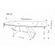 60-34592 SALIX extension table,  travertine / cashmere