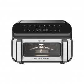 06-26646 ESTIA ΦΡΙΤΕΖΑ ΑΕΡΟΣ - ΦΟΥΡΝΑΚΙ & GRILL IRON CHEF 2000W 10lt ΜΕ 8 ΠΡΟΡΥΘΜΙΣΜΕΝΑ ΠΡΟΓΡΑΜΜΑΤΑ