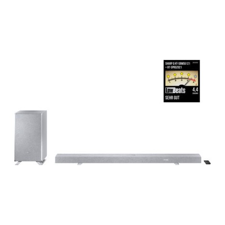 Sharp HT-SBW55121 Soundbar 5.1.2 212W με Ασύρματο Subwoofer και Τηλεχειριστήριο Ασημί