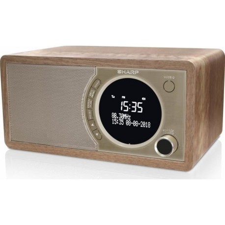 Sharp DR-450 Επιτραπέζιο Ραδιόφωνο Ρεύματος DAB+ με Bluetooth Καφέ