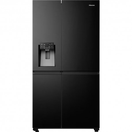 Hisense RS818N4TFE Ψυγείο Ντουλάπα 632lt Total NoFrost Υ179xΠ91xΒ73εκ. Μαύρο E