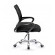 ΕΟ254,4WC1 BF2101-W Πολυθρόνα Γραφείου χωρίς Ανάκλιση, Μέταλλο Χρώμιο Mesh Μαύρο